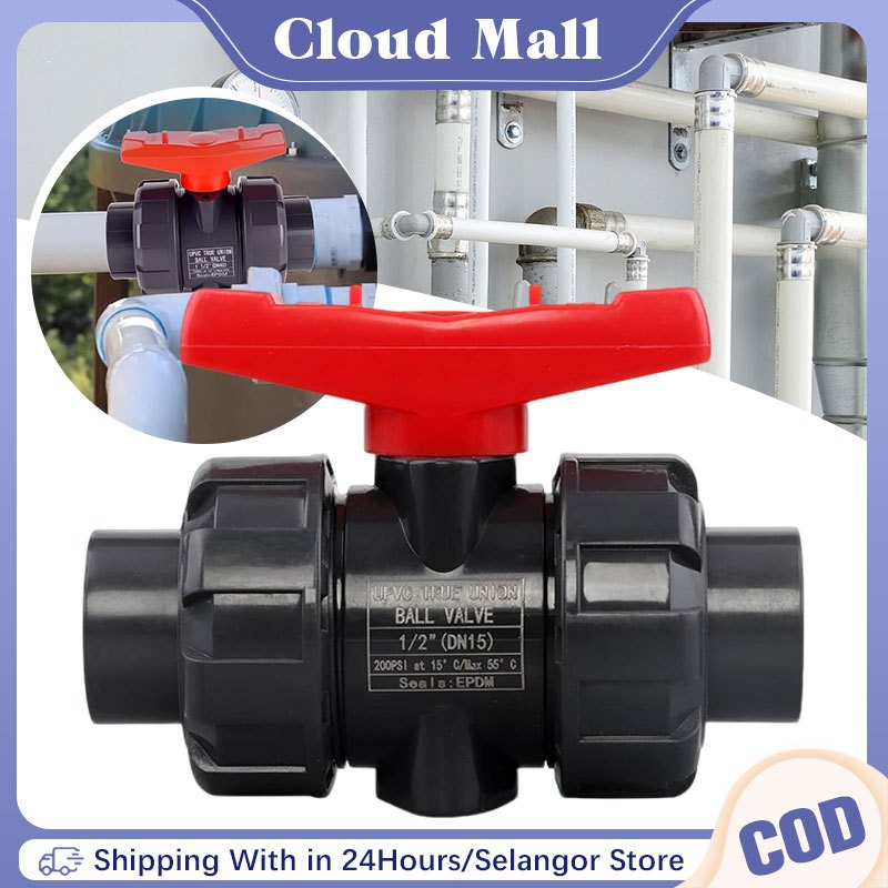 1/2",1",2" PVC Double Union Ball Valve Ball Valve Ball Type Non Return Valve