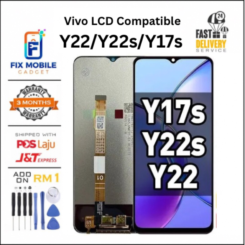LCD เข้ากันได้กับ Vivo Y17s / Y22s / Y22 หน้าจอสัมผัส LCD คุณภาพสูง [ Fix Mobile Gadget ]