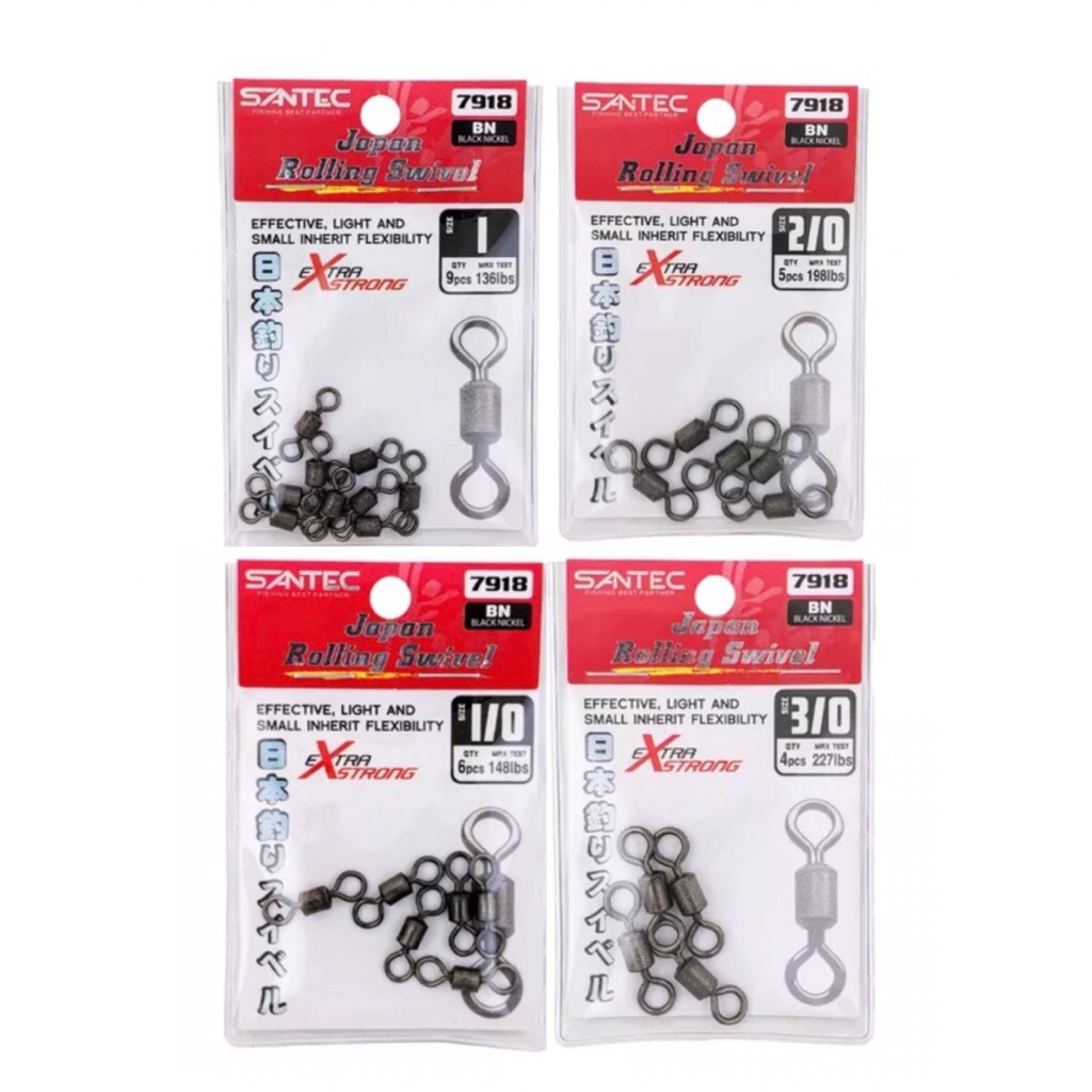 SANTEC 7918 JAPAN ROLLING SWIVEL BLACK NICKEL (KILI PANCING)