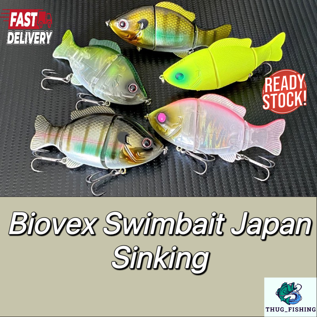 Biovex Jointed Swimbait Japan - 90mm 20g BKK Sinking Fishing Lure Gewang Pancing Toman Kerapu Haruan