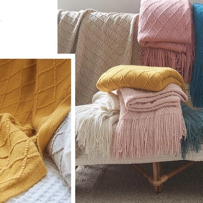 NORDIC COLOUR BOHEMIAN SOFA COVER THROW COVER SOFA BLANKET