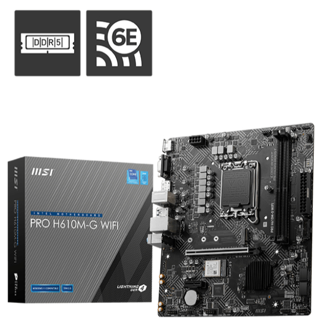 MSI PRO H610M-G WIFI mATX เมนบอร์ด Intel / LGA 1700