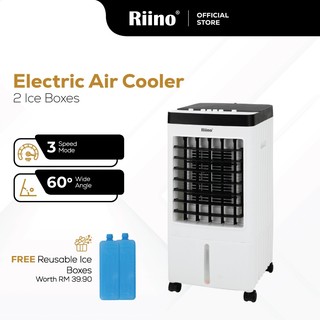 Riino Electric Air Cooler Portable 3 Speed Multifunction Aircon Cooler [FREE 2 Ice Boxes] 001M