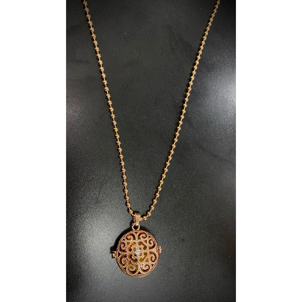 CNY ใหม่ ROSEGOLD Happiness Crystal Ball สร้อยคอกระจายน้ํามันหอมระเหย
