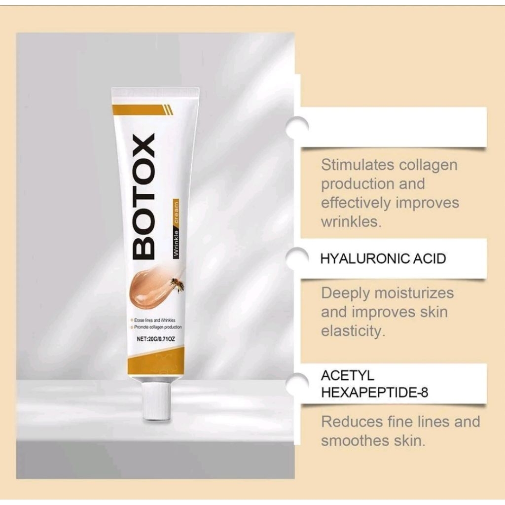 Botox Bee Venom Cream ครีมกําจัดริ้วรอย พร้อม Bee Venom มีเลือดออก เหมาะสําหรับ