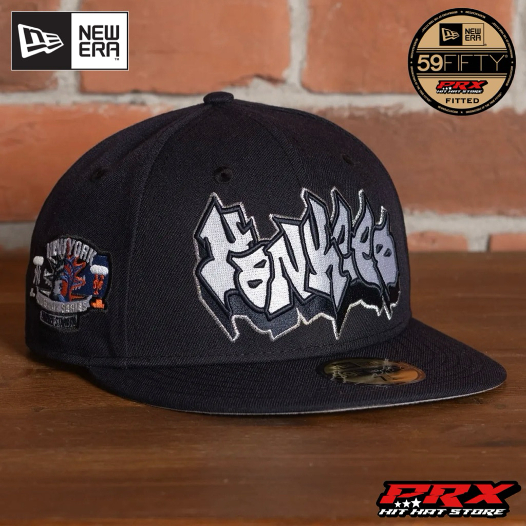 NEW ERA 59FIFTY FITTED MLB NEW YORK YANKEES SUBWAY SERIES GRAFFITI YANKEE STADIUM NAVY HAT CAP
