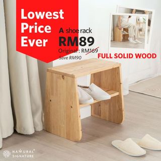 Natural Signature 4810 A Shoe Rack/Solid wooden shoe rack/A型穿鞋凳/实木穿鞋凳