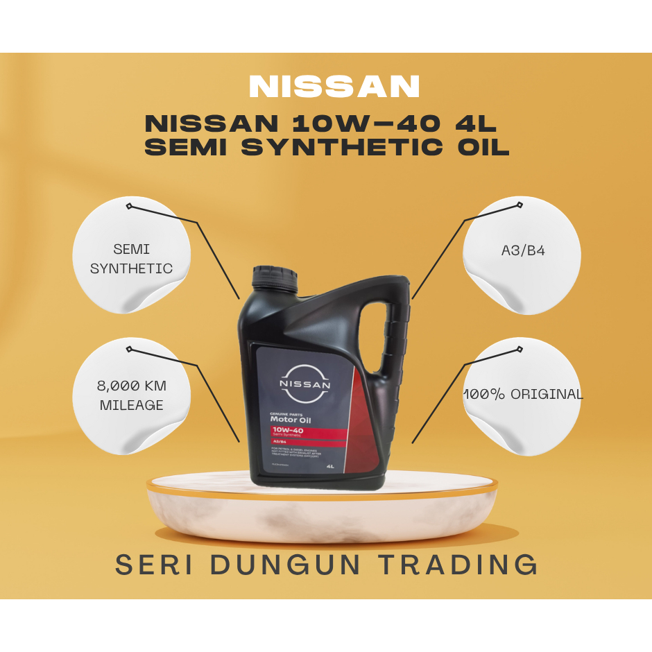 SDT NISSAN ENGINE OIL - 10W40 SEMI (4L)