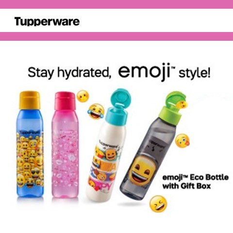 {Clearance}Tupperware Eco Bottle - Slim 1L/500ml, Emoji, Coffee to Go