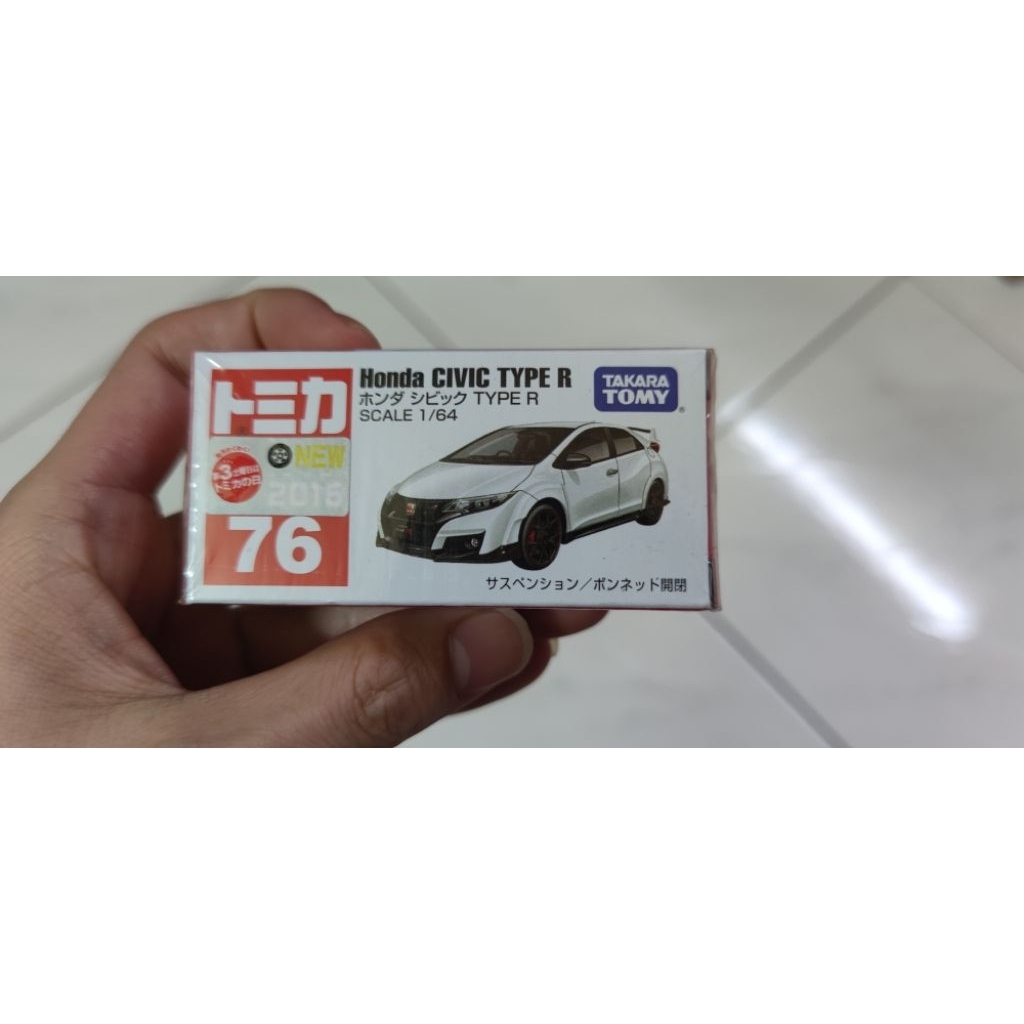 สติ๊กเกอร์ TOMICA 76 HONDA CIVIC TYPE R FK2R 2016