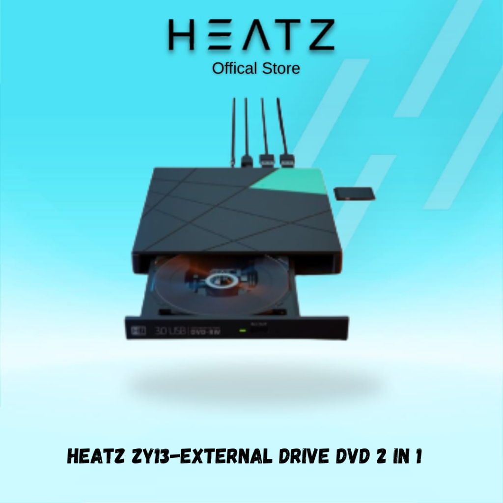 HEATZ ZY13 - ไดรฟ์ภายนอก DVD 2 In 1
