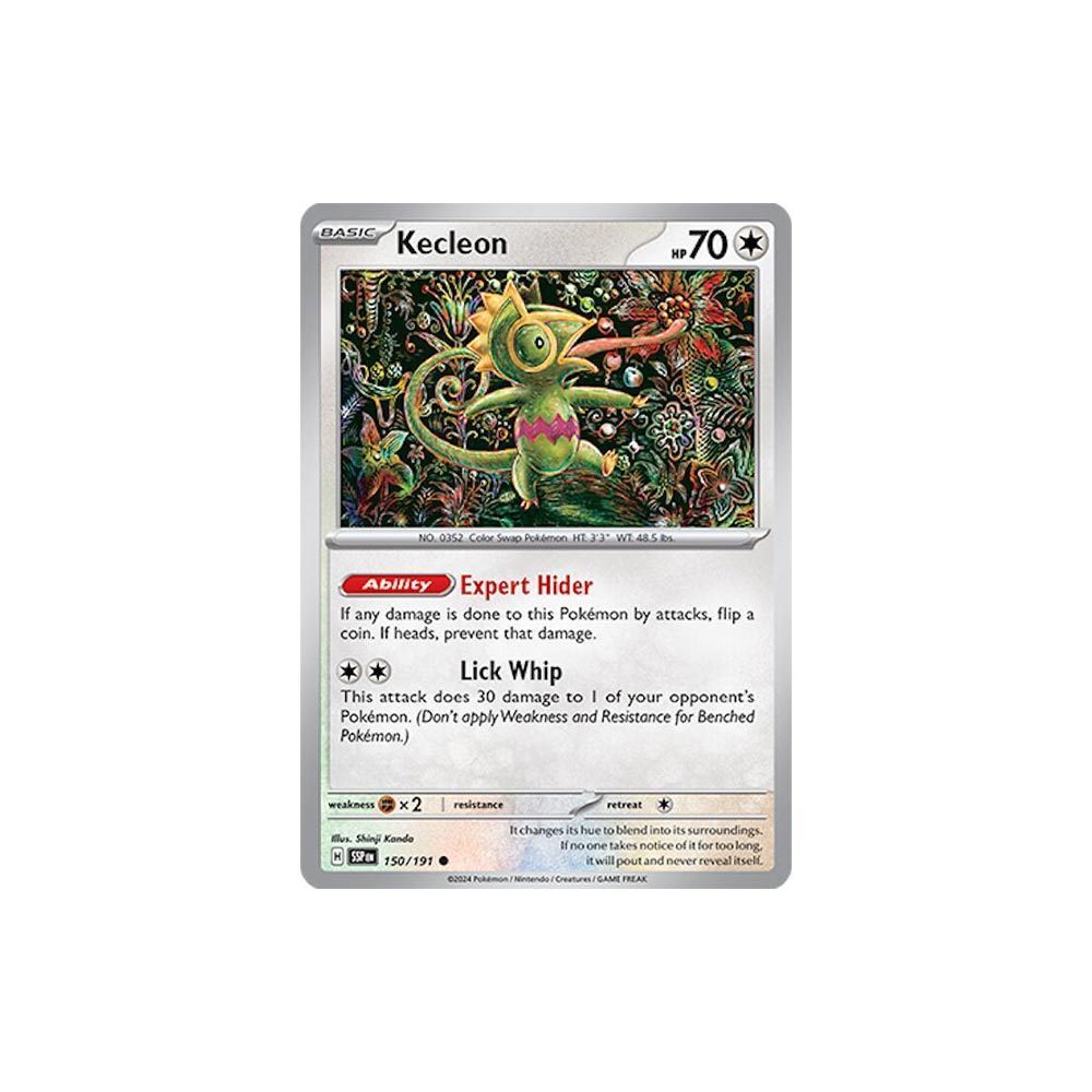 การ์ดเกมโปเกมอนเทรดดิ้ง TCG: Kecleon 150/191 - ทั่วไป [Surging Sparks] [Shinji Kanda]