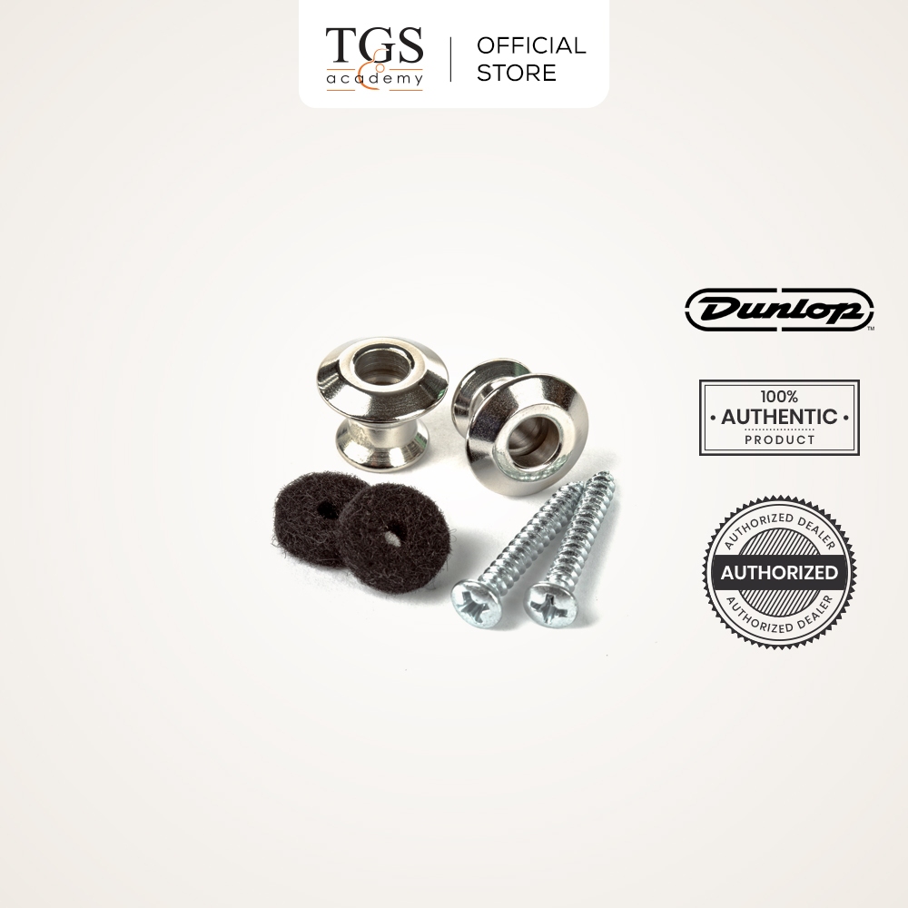 Jim Dunlop 2PSLS031N (Nickel) / 2PSLS033BK (สีดํา) / 2PSLS034G (สีทอง) ชุดปุ่มสายรัด Dual Design Str