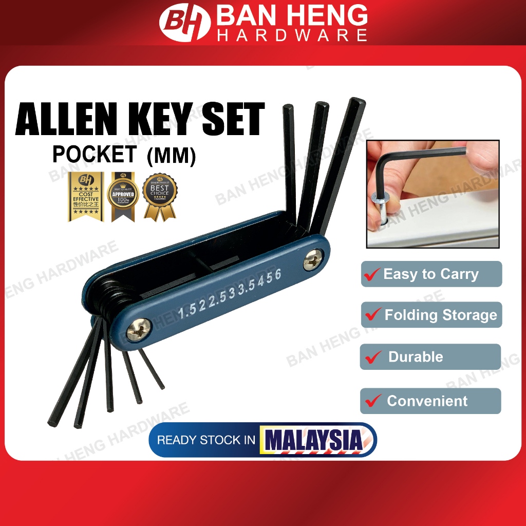 ALLEN KEY SET POCKET (MM) NK08MM NICEMAN