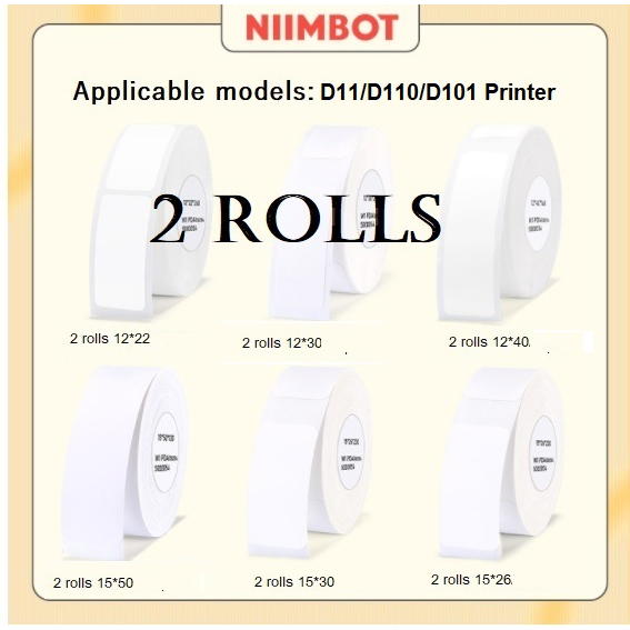 Niimbot D11 Label Sticker Paper Roll Jing Chen (Niimbot) D11/ D110 / D101 เครื่องพิมพ์ฉลาก ป้ายป้ายร