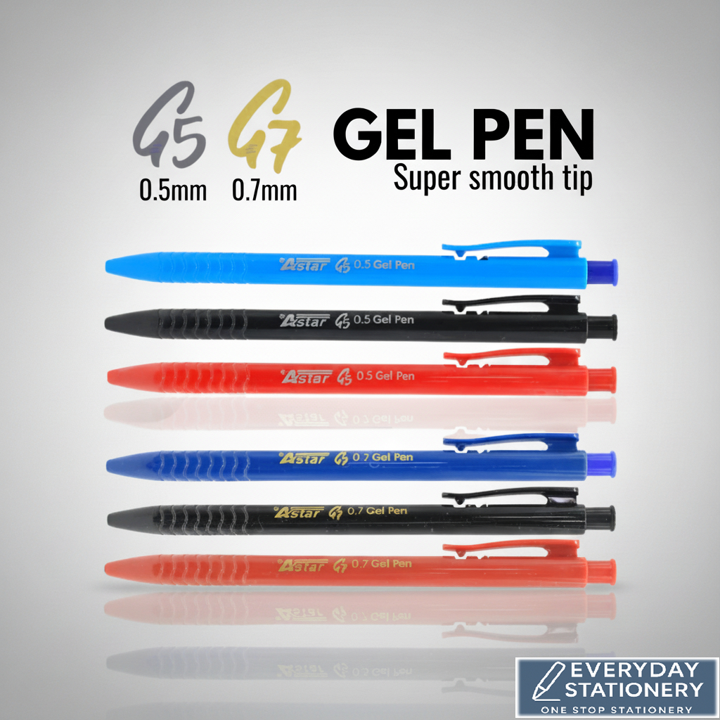 Astar 0.5 มม. / 0.7 มม. ปากกาเจลปากกาเขียนเรียบแบบพับเก็บได้
