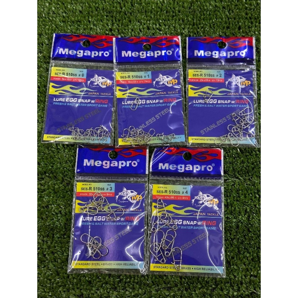 MEGAPRO LURE EGG SNAP พร้อมแหวน 510SS FISHING SNAP