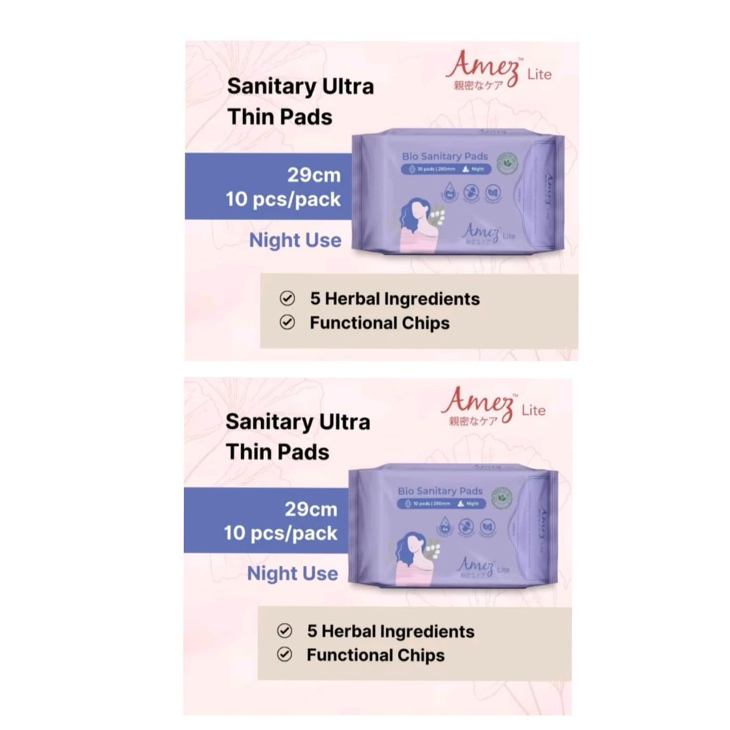 Amez Lite Night(290mm) Herbal Functional Pad Combo 2 แพ็ค