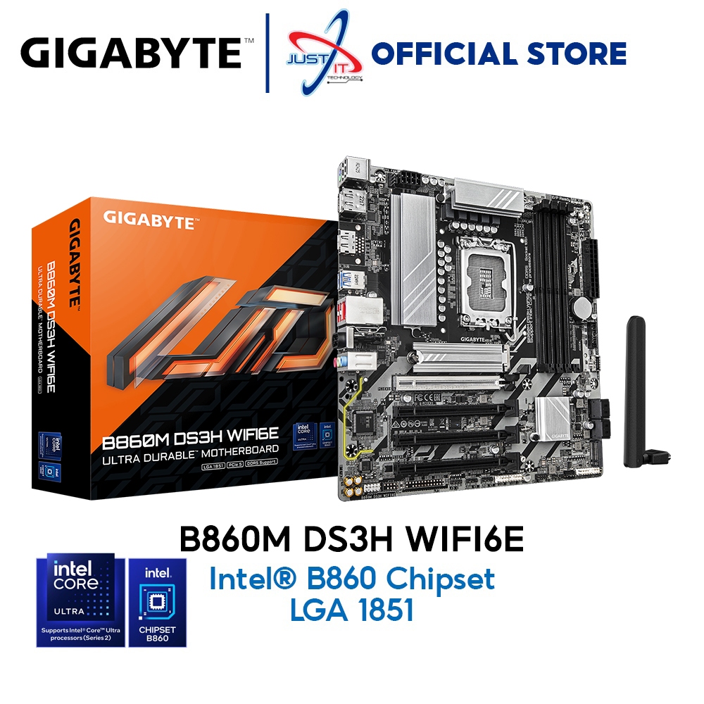 GIGABYTE B860M DS3H WIFI6E DDR5 / D5 LGA1851 GAMING MOTHERBOARD COMBO ULTRA 5 225F / 235 / 265 / 265