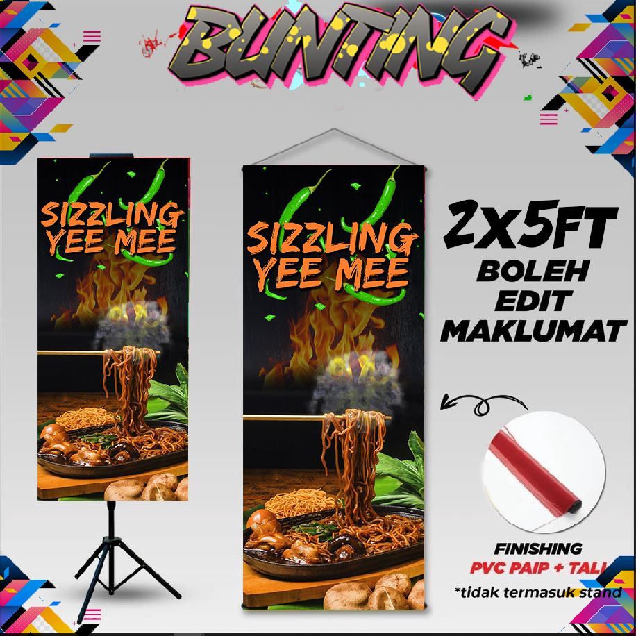 SIZZLING BUNTING สําหรับ BAZAR SUPPORTS และขอบถนนเพื่อพายและเชือก