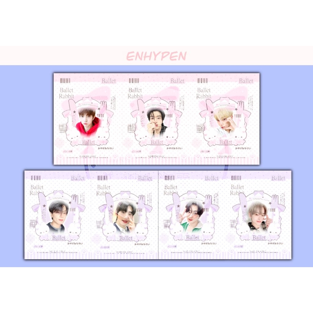 ข้อบกพร่อง vision enhypen สติกเกอร์รูปนกหกกระต่าย