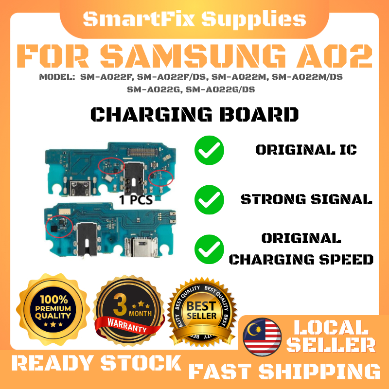 สําหรับ Samsung A02 SM-A022F SM-A022M ชาร์จบอร์ดชาร์จพอร์ต USB