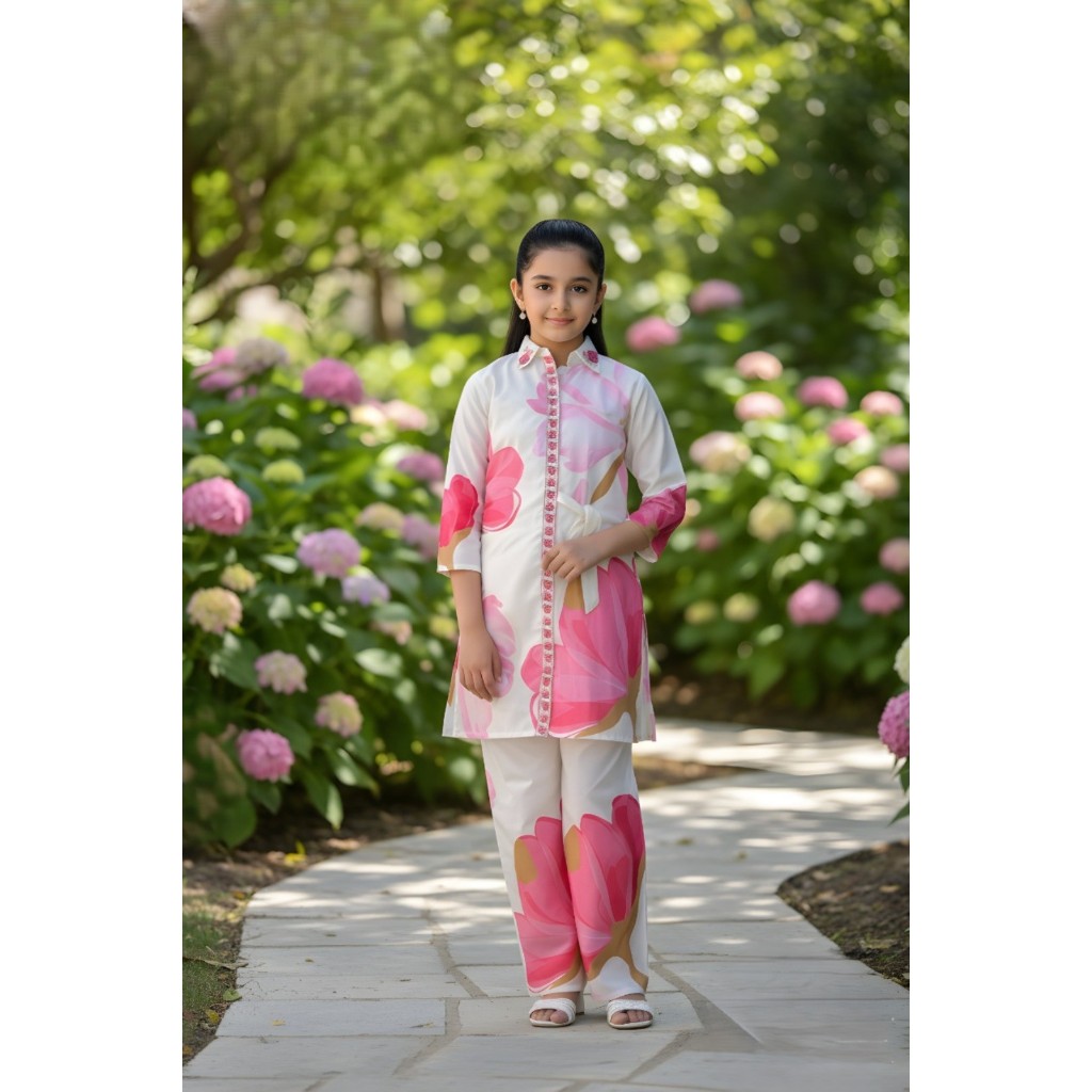 Kids Co-ord Set for girls Kids Floral Print Co-ord set 2 pc set
