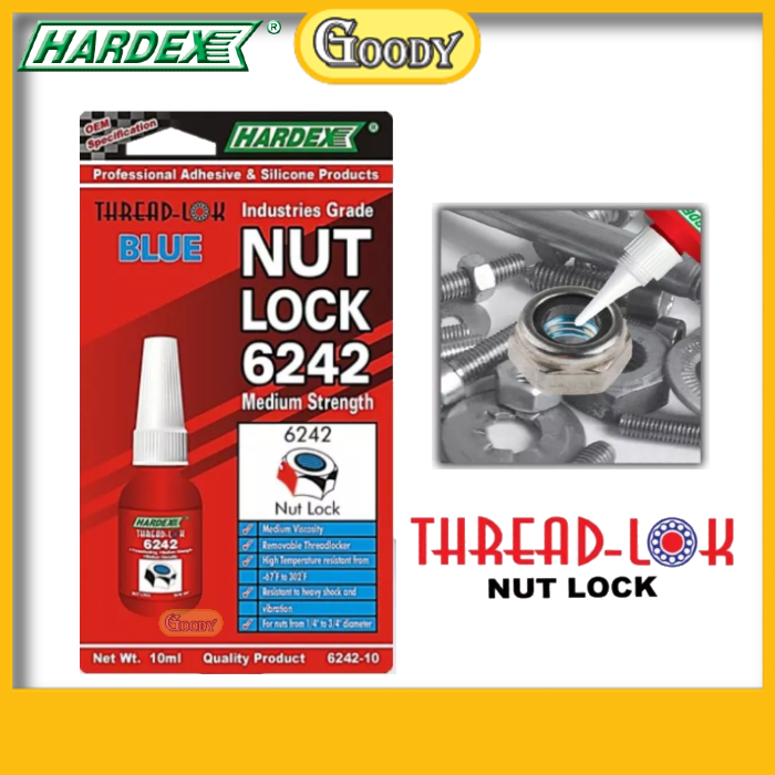 HARDEX 6242 Thread Lock Nut Lock - 10ml