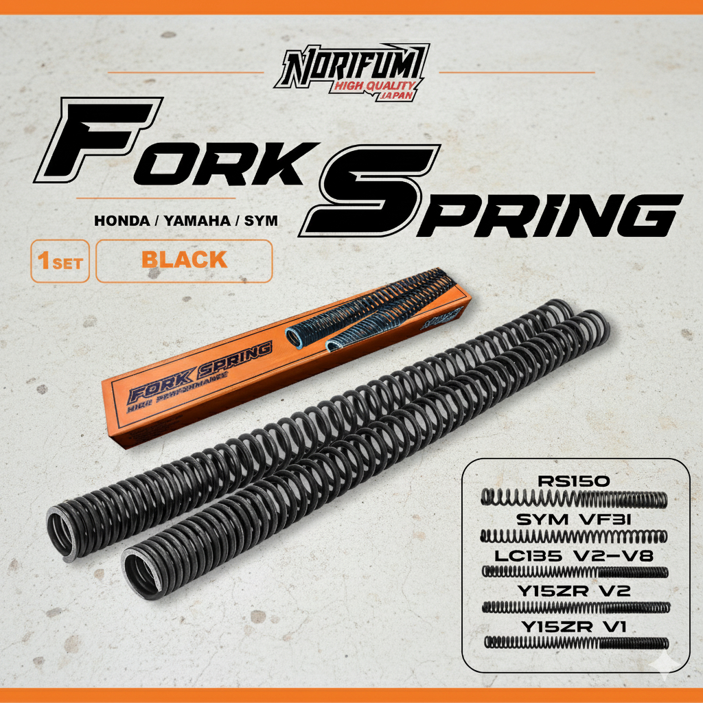 สีดํา FORK SPRING Y15 V1 V2 NVX V1 V2 LC135 V1 LC135 V2 - V8 Y16 SYM VF3I NORIFUMI