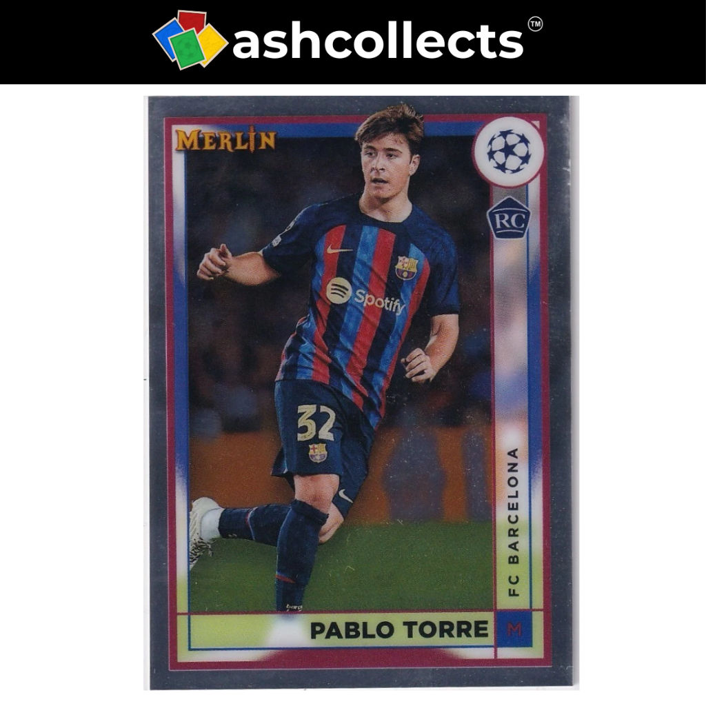 Topps Merlin 2022-23 Pablo Torre RC FC Barcelona Spain [ของสะสม]