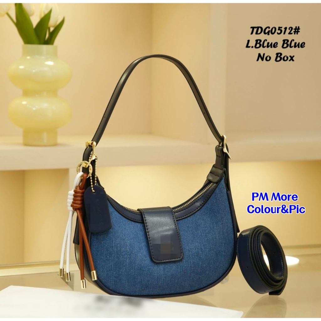 Denim Series ผู้หญิง Casual Hobo กระเป๋าถือกระเป๋าสะพาย Beg Tangan Beg Silang Selempang Perempuan Wa