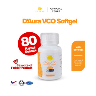 D'Aura Minyak Kelapa Dara (VCO) Softgel 80 Kapsul