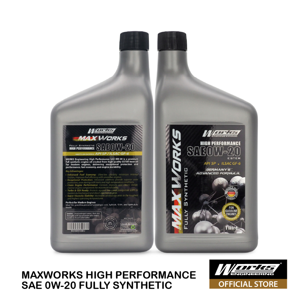 MAXWORKS สังเคราะห์แท้ SAE 0W-20 (1 ลิตร)