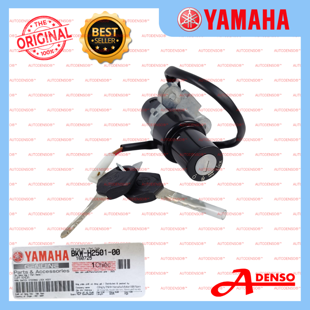 PG1 PG-1 MAIN SWITCH KEY , STEERING LOCK (ORIGINAL100%YAMAHA) BKW-H2501-00