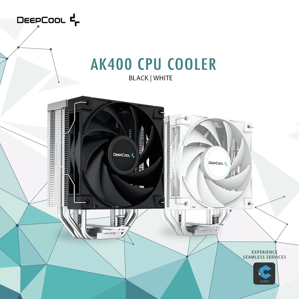 DeepCool AK400 Series เครื่องปรับอากาศ CPU ประสิทธิภาพสูง [BLACK/WHITE/ZERO DARK/ZERO DARK PLUS]