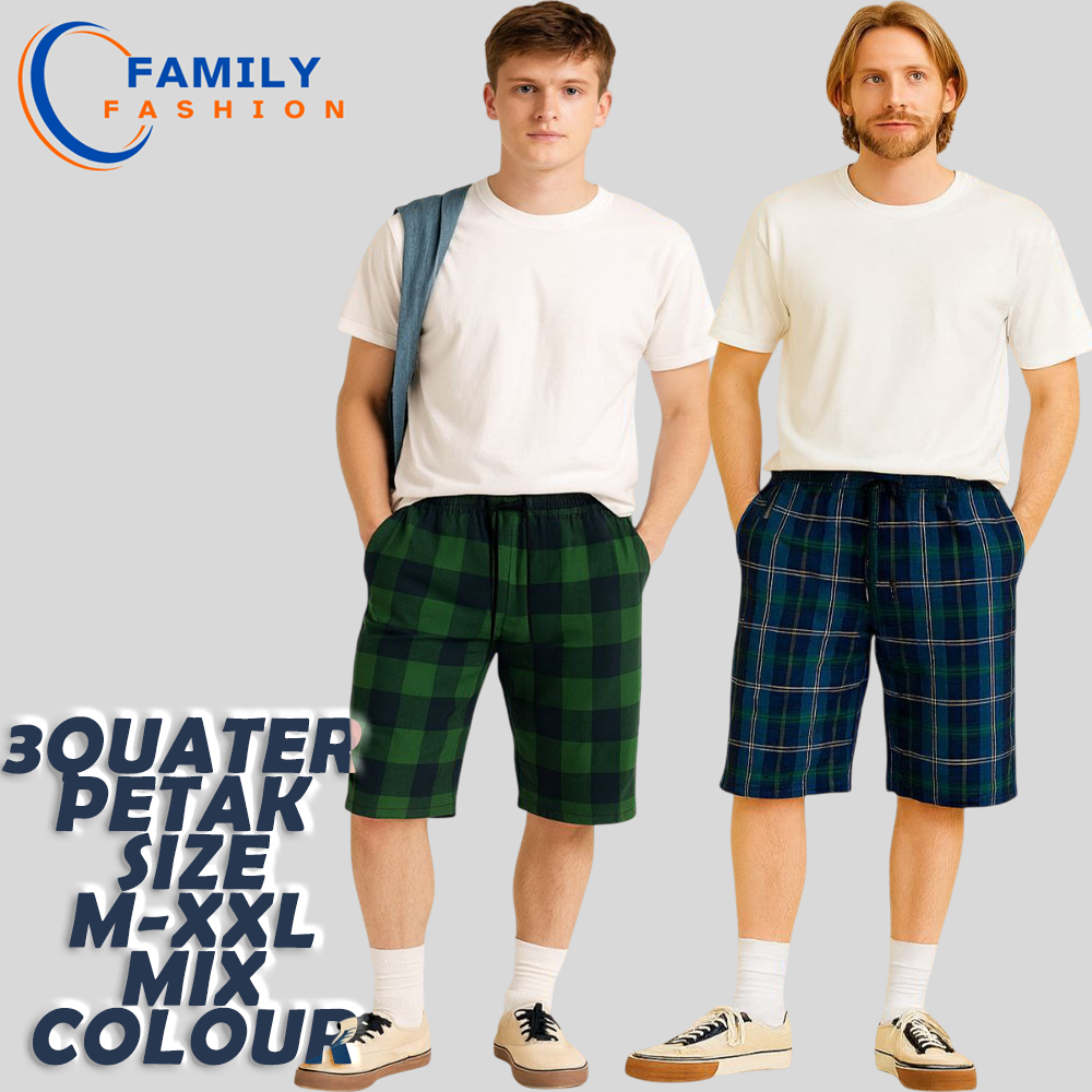 3 QUATER SLEEPING PANT PETAK FOR MAN (SIZE M-6XL)