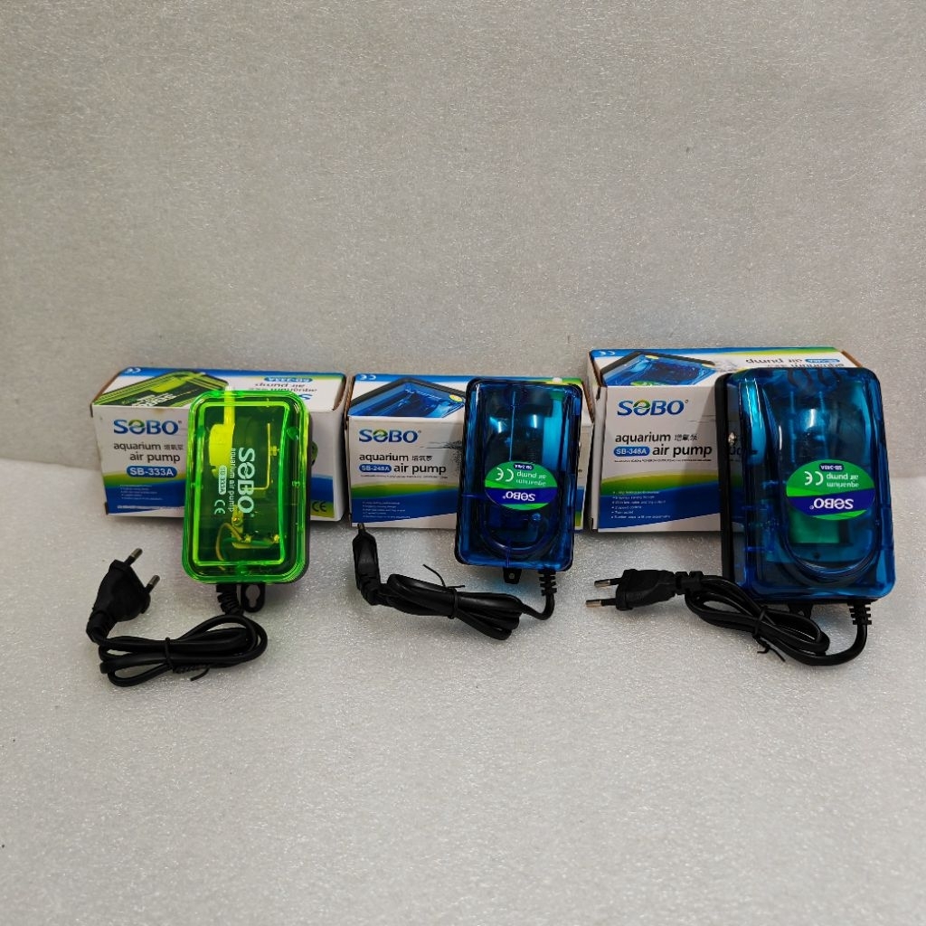 SOBO TRANSPARKENT AQUARIUM AIR PUMP SB-333A / SB-248A / SB-348A