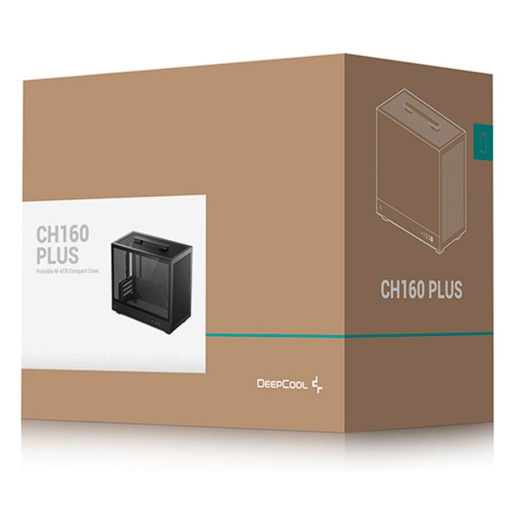 DeepCool CH160 Plus MATX Casing - เคสพีซีพกพา High Airflow Ultra พร้อมที่จับ Matx