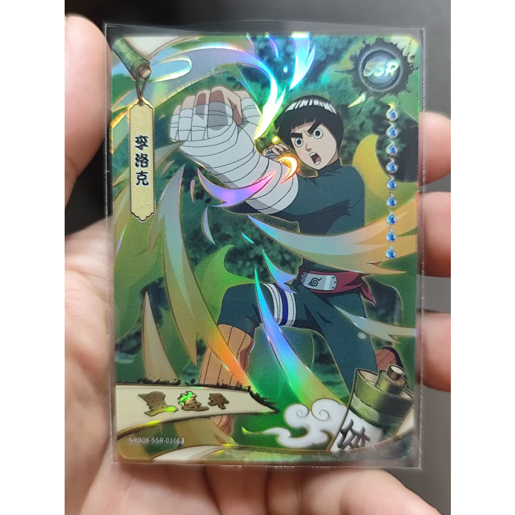 Naruto TCG Kayou Rock Lee - NRB08-SSR-016L3 + ปลอกแขน