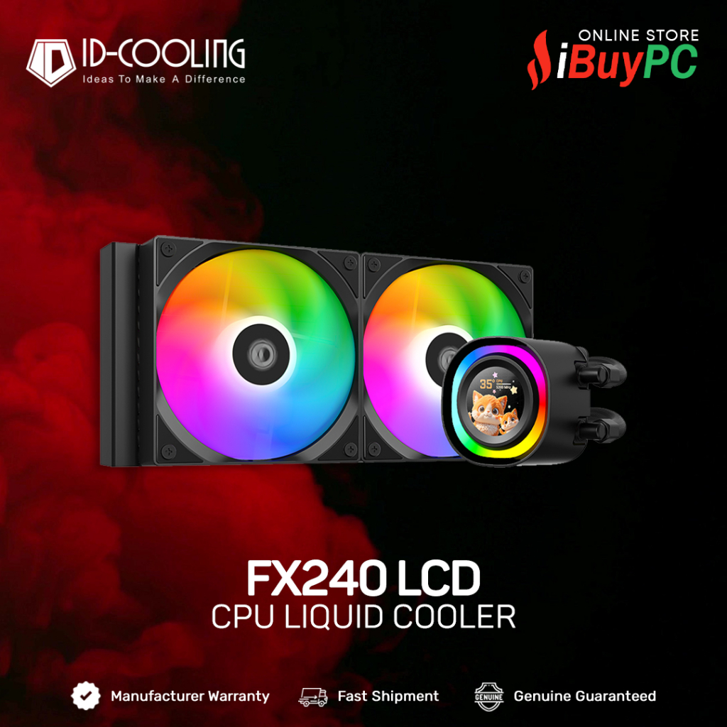 ID-COOLING FX240 LCD ARGB 240mm CPU Liquid Cooler
