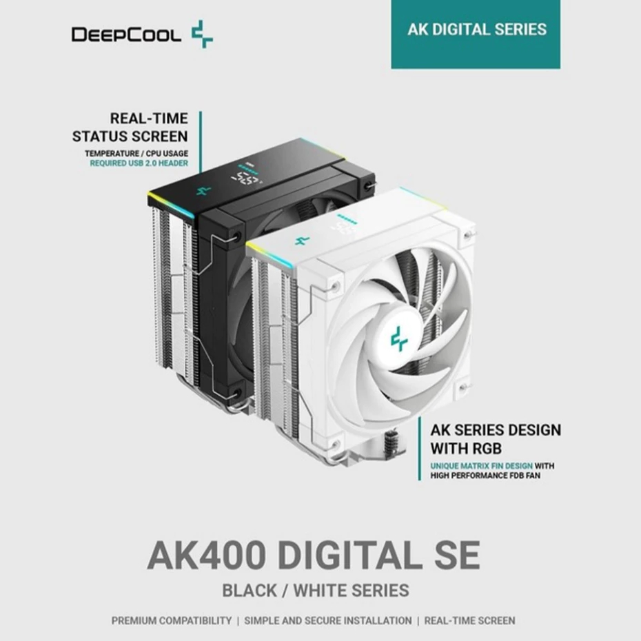 DEEPCOOL AK400 DIGITAL SE PERFORMANCE CPU AIR COOLER