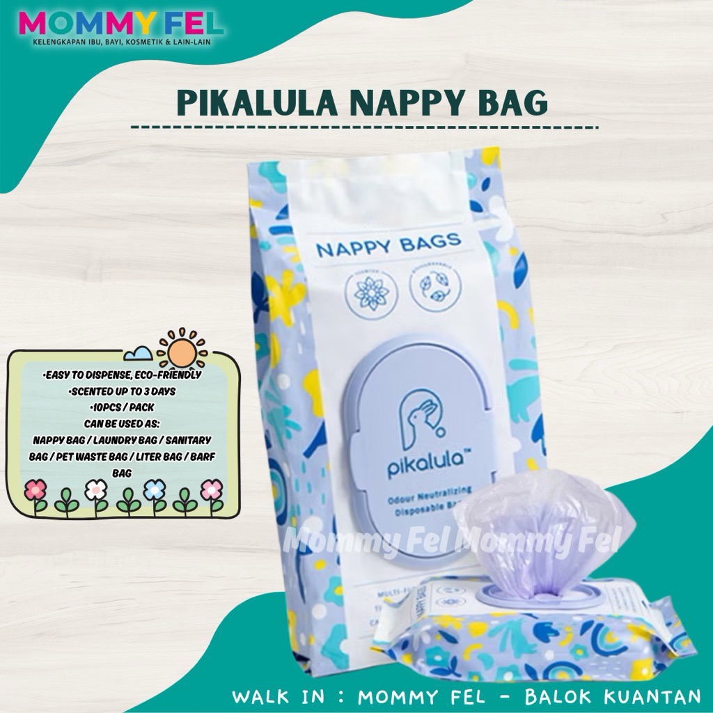 PIKALULA FRAGRANT TASH BAG สําหรับทารก LAMPIN NAPPY BAGS ODOUR NEUTRALING BAG BIODEGRADABLE DIAPER