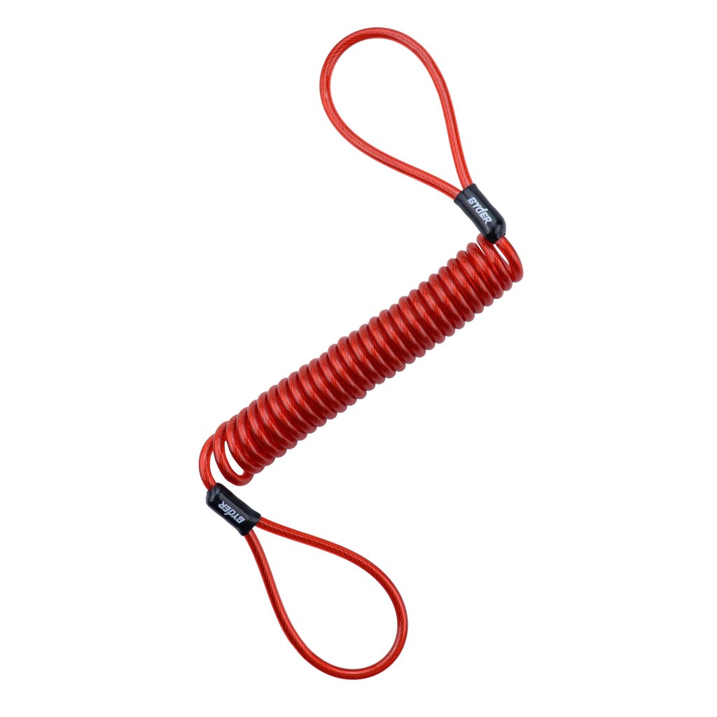 Byder Cable Disc Lock Reminder & Helmet Lock 2m Steel Coil Motorcycle Cable