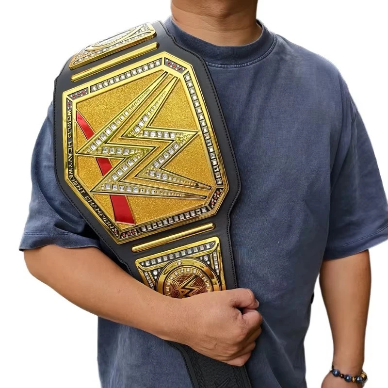 World Wrestling Entertainment WWE Championship Belt Gold Replica Toy Action Figure Collectible