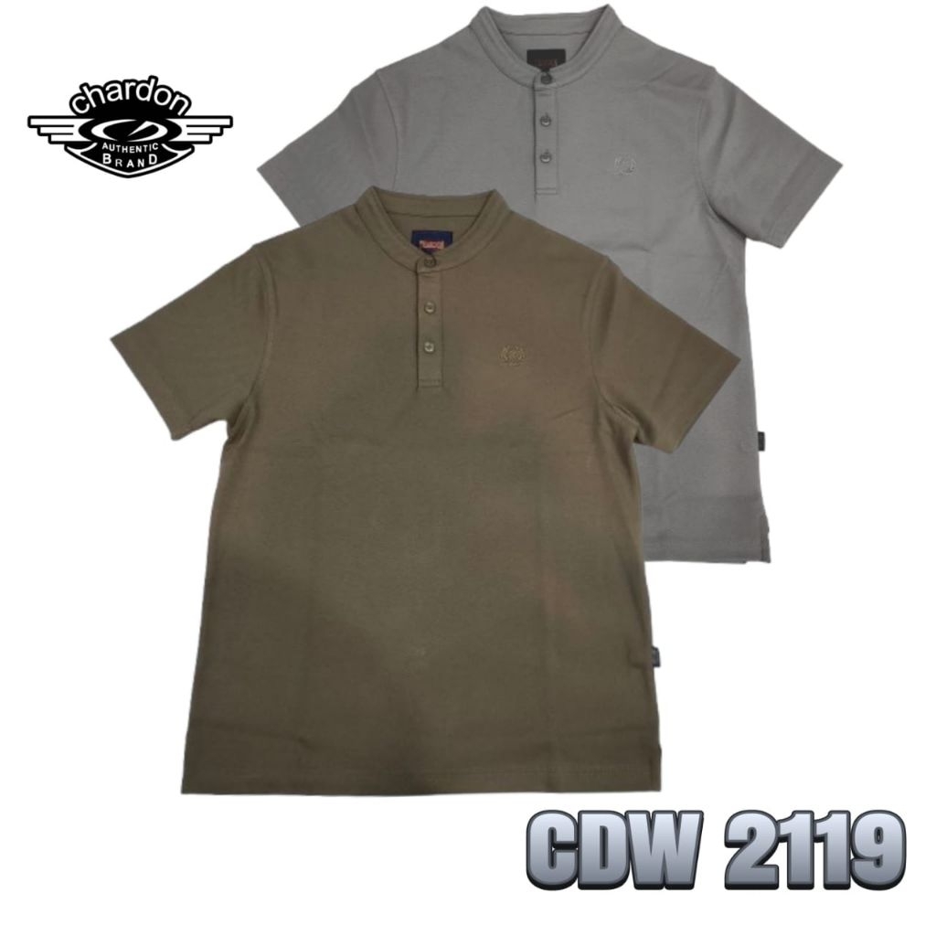CHARDON เสื้อยืดคอปกกลางแท้ 100% Cotton Half Collar เสื้อยืด CDW 2119