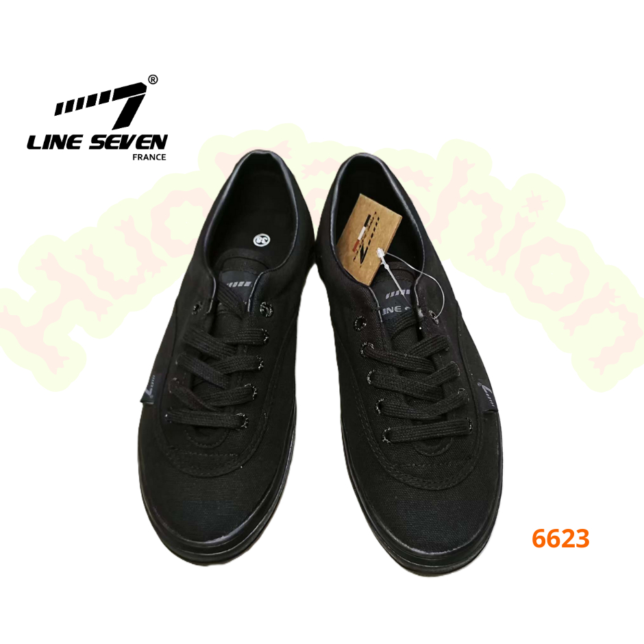 Line 7 6623 รองเท้านักเรียนสีดํา/Kasut Sekolah Hitam Clearance/Stok Lama