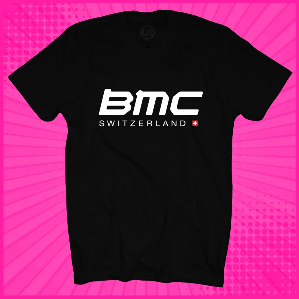 ใหม่ BMC SWITZERLAND AG โลโก้ CYCLING BIKES จักรยานรอบคอแขนสั้น 100% COTTON เสื้อยืด 160GSM UNISEX R