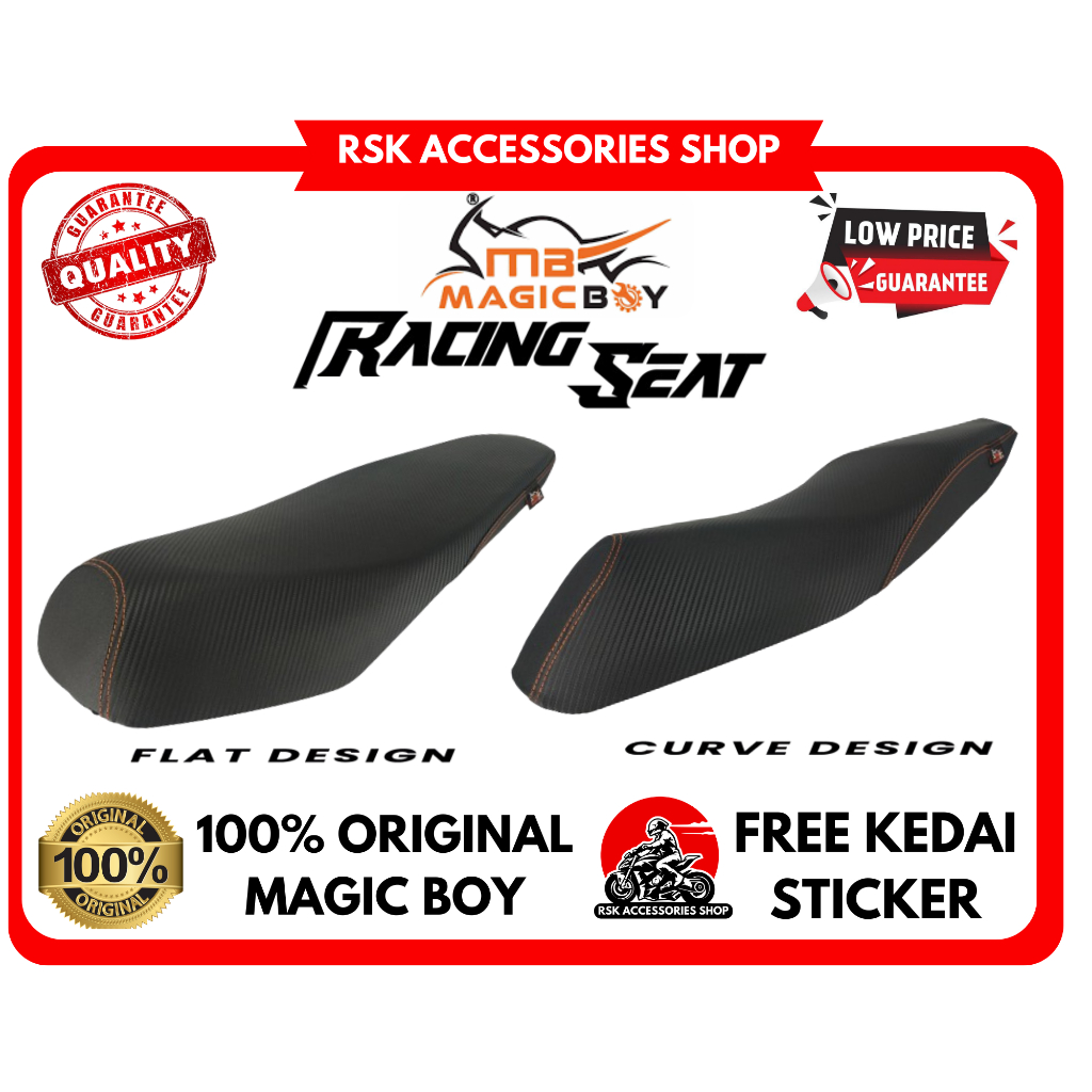 MAGIC BOY Racing Seat Design Curve & Flat PNP RS150 V1-V3 RS-X 150 Winner X LC135 V2-V8 Y15 Y16 NVX 