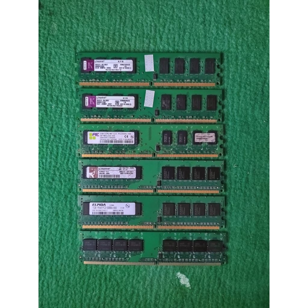 * Preloved * PC RAM DDR2 2GB /1GB / 512MB Mix Brand