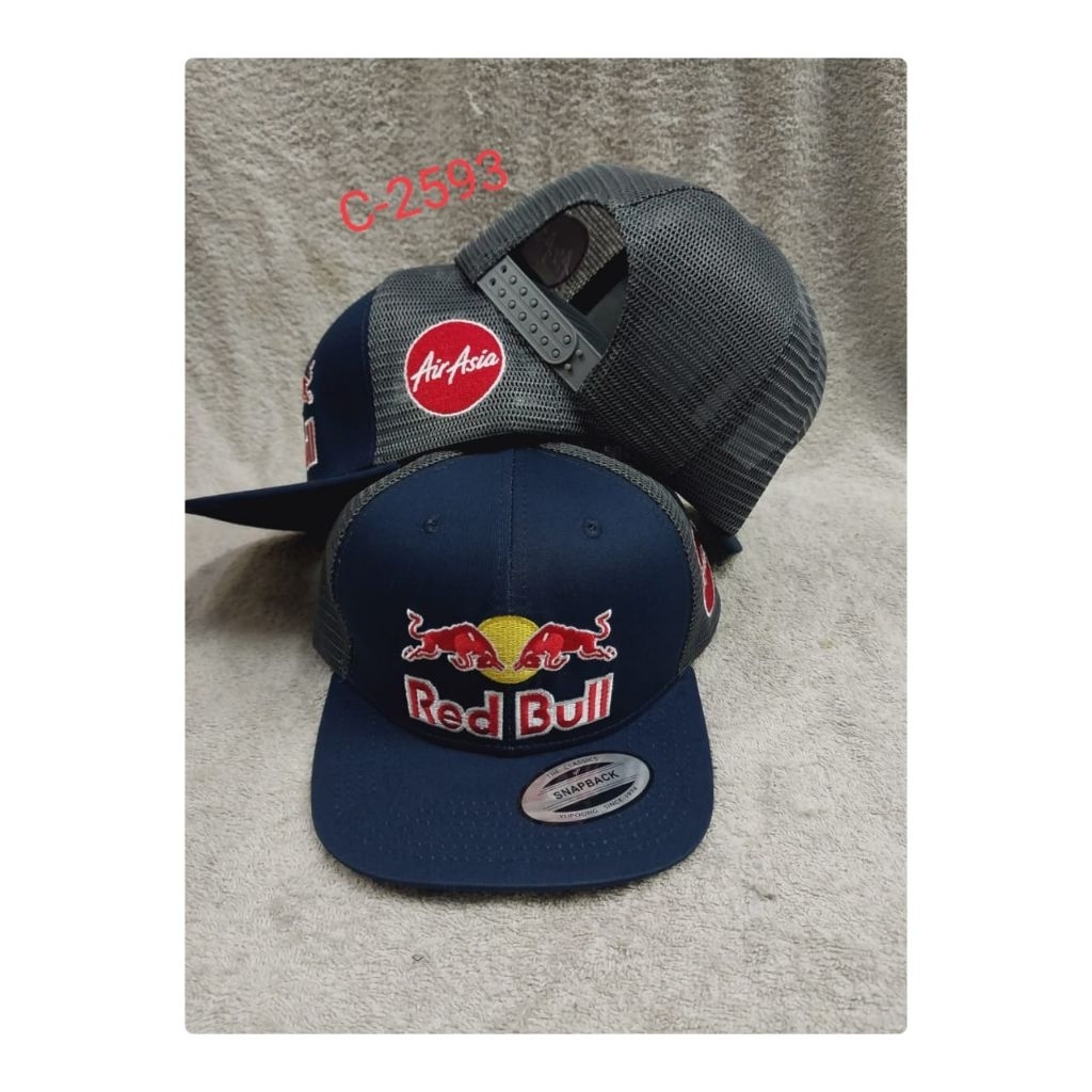 หมวกกระทิงแดง REDBULL AIR ASIA SNAPBACK TOPI REDBULL SNAPBACK